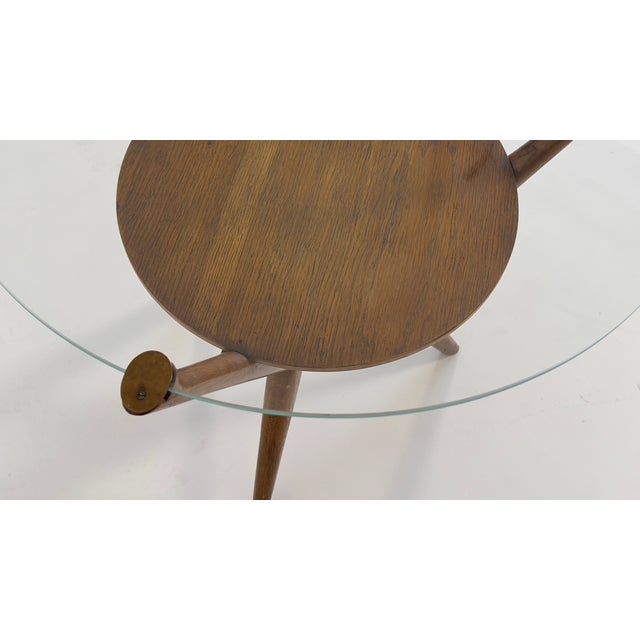 Mid-Century Modern Vintage Danish Oak Side Table, 1960s For Sale - Image 3 of 9