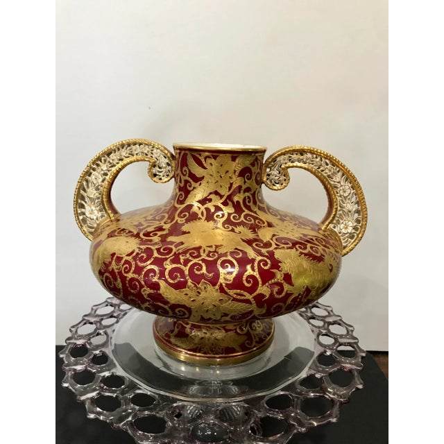Antique Royal Crown Derby Porcelain Vase For Sale - Image 10 of 10