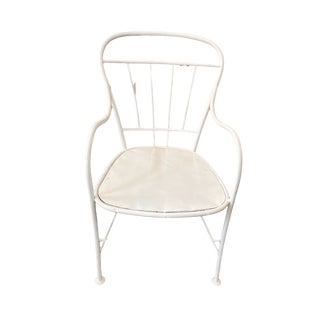 Mid-Century White Armchair, 1950 For Sale