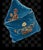Metal Early 19 Century Italian Dark Blue With Gold Embroidery Hand Made Pillow For Sale - Image 7 of 7