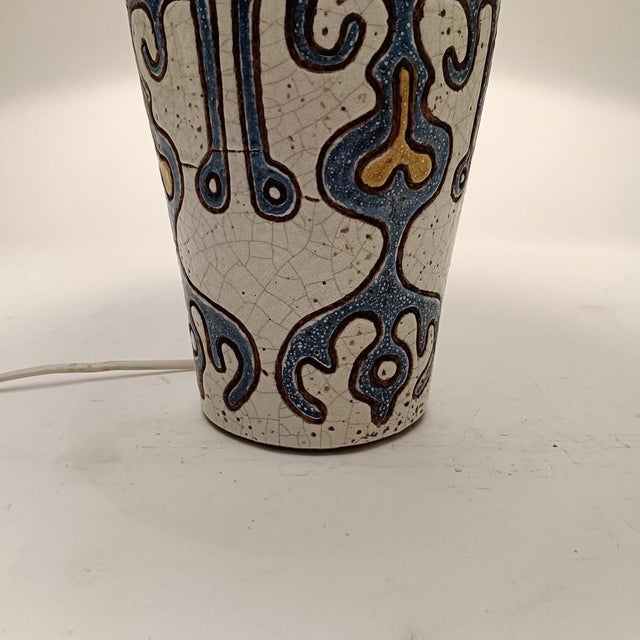 Metal Large Spanish Ceramic Table Lamp, 1960s For Sale - Image 7 of 14