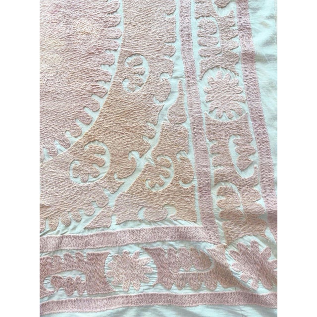 Mid-Century Modern Decorative Suzani Tablecloth From Bukhara For Sale - Image 3 of 9