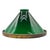 Glass 1920s Deco Banker/Poker Ceiling Light W/ 11" Brass Rim Green Glass Shade, 5 Available For Sale - Image 7 of 13