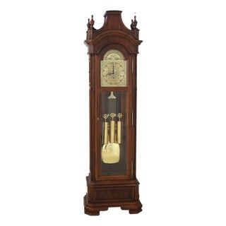 Ridgeway Gothic Walnut Tall Case Grandfather Clock For Sale