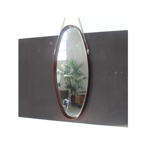 Oval Wall Mirror, 1950s For Sale - Image 3 of 10