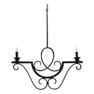 1900s French Metal Chandelier For Sale