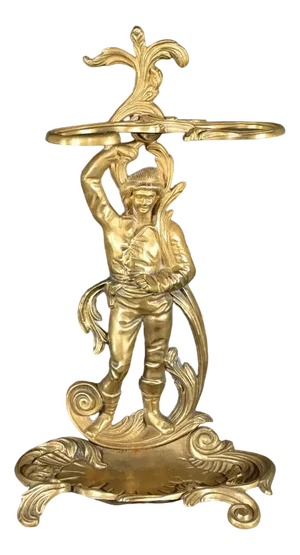 Vintage Brass Umbrella Stand, 1940s