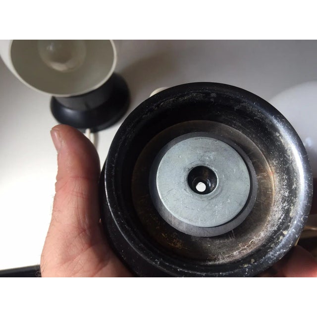 1970s Magnetic Danish White Enameled Ball Wall Lamps by E. S. Horn, 1970s, Set of 2 For Sale - Image 5 of 8