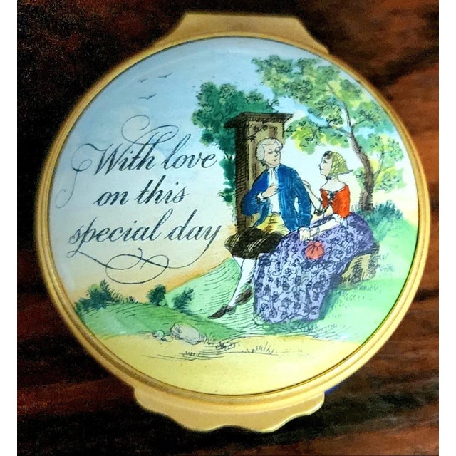 Bilston & Battersea English Fine Enamel Round Box W/Lid For Sale In Los Angeles - Image 6 of 9