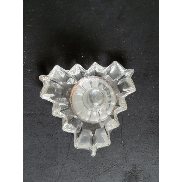 Art Deco Vintage Lead Crystal Perfume Bottle With Stopper For Sale - Image 3 of 12