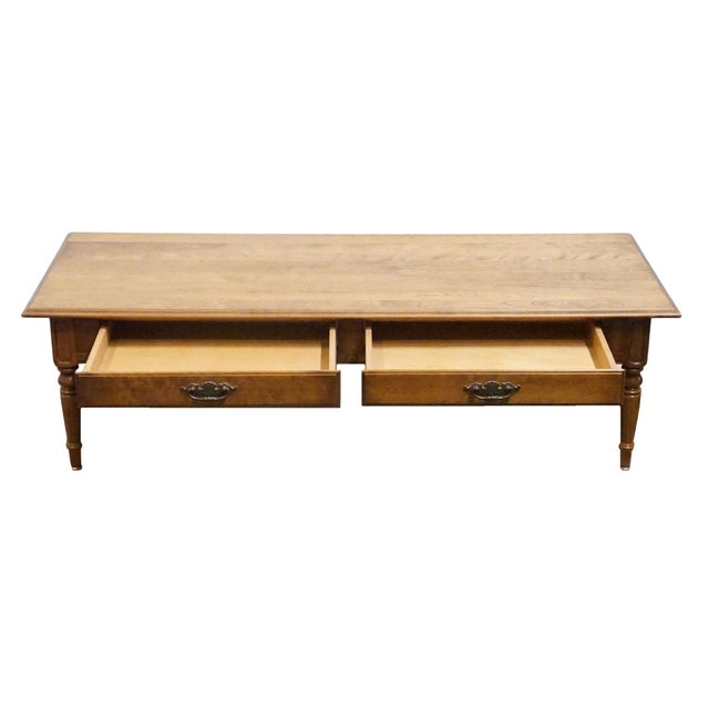 Brown Ethan Allen Classic Manor Solid Maple 56" Accent Coffee Table 15-8420 For Sale - Image 8 of 14