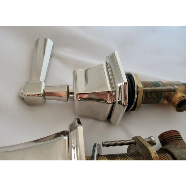 C .2014 Sherle Wagner Polished Nickel "Harrison Lever Faucet," Hardware & Stopper Set -4 Pcs. For Sale - Image 11 of 18