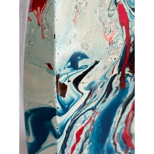 Mid 20th Century Americana Faux Marble Coated Glass Bottles - a Pair For Sale - Image 5 of 9