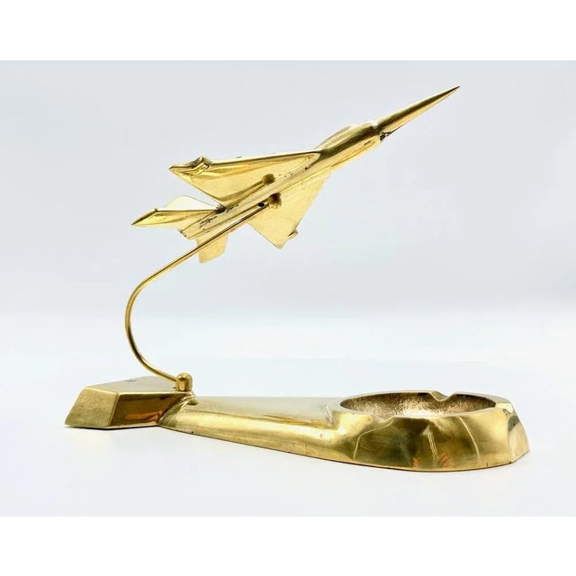 Gold Mig 21 Desk Plane Model in Brass, 1950s For Sale - Image 8 of 10