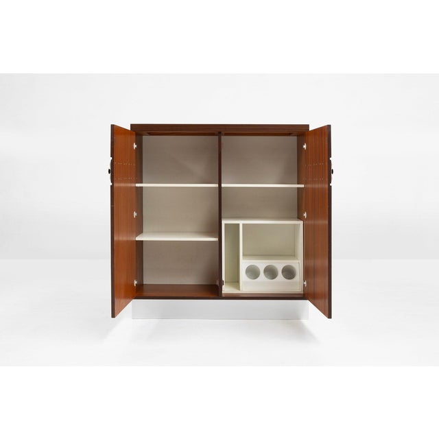 Wood Brutalist Geometrical Bar Cabinet, Belgium, 1970s For Sale - Image 7 of 13
