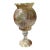 Authentic 1919 Bohemian Moser 24 Karat Gold Glitched Crystal Chalice For Sale