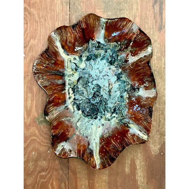 Vintage Organic Form Ceramic Dish For Sale - Image 9 of 12