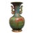 Vintage Jun-Style Flambe Glazed Vase With Gilt Incised Figures & Calligraphy For Sale