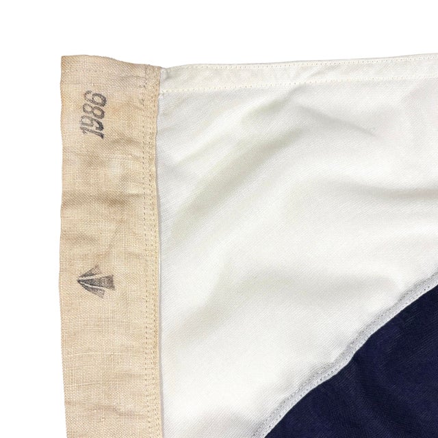 Large Vintage Sewn Nautical Signal Flag For Sale In Los Angeles - Image 6 of 6