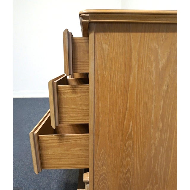 Late 20th Century Stanley Furniture Washed Oak Coastal Contemporary Style 70" Triple Door Dresser For Sale - Image 9 of 15