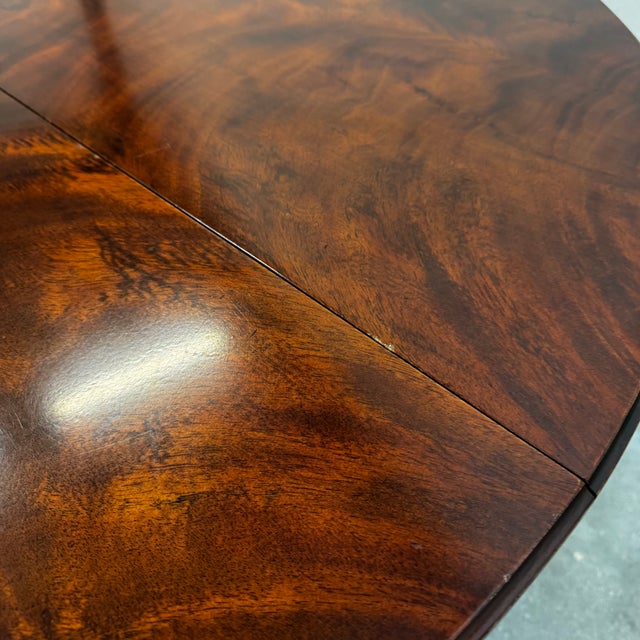 Extendable Round Dining Table in Mahogany and Gilts For Sale - Image 10 of 14