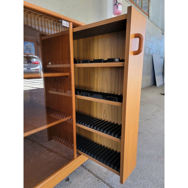 Stereo Cabinet / Credenza Teak Danish Modern For Sale - Image 4 of 15