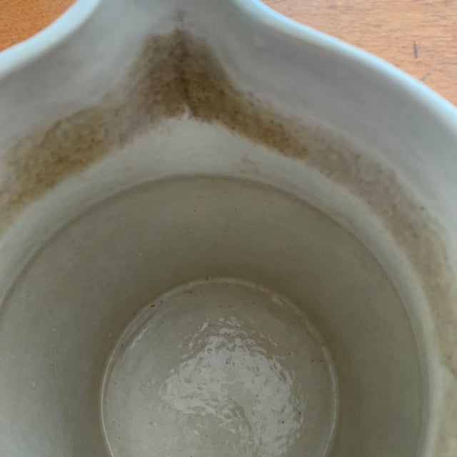 Vintage French Water Pitchers Digoin Grespots # 0, 2 , 4, Cobalt Blue Glaze Farmhouse Set of 3 For Sale - Image 11 of 12