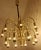 1970s Vintage German 16-Light Chandelier with Gold-Colored Metal Frame from TZ Leuchten, 1970s For Sale - Image 5 of 8