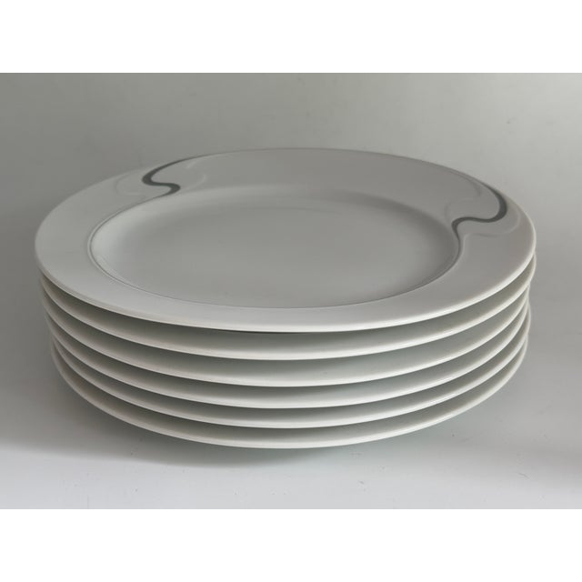 Ceramic Asimmetria Slate Salad Plates by Björn Wiinblad for Rosenthal Studio Linie, 1989, Set of 6 For Sale - Image 7 of 7