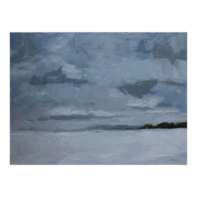 Modern Seascape Minimalist Oil Painting For Sale