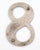 Vintage brushed steel numeral 8 outdoor house or building marker with two prongs on the back. Good condition with surface...