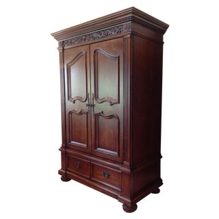 Bernhardt French Carved Wood Armoire For Sale