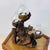 Large Varnished Driftwood and Hurricane Glass Candelabra For Sale - Image 4 of 6
