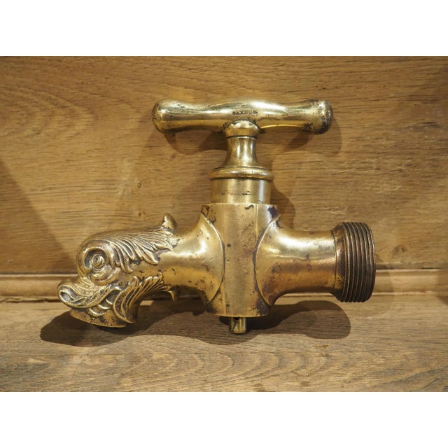 A Heavy Circa 1850 French Gilt Bronze Dolphin Form Fountain Spout For Sale - Image 9 of 12