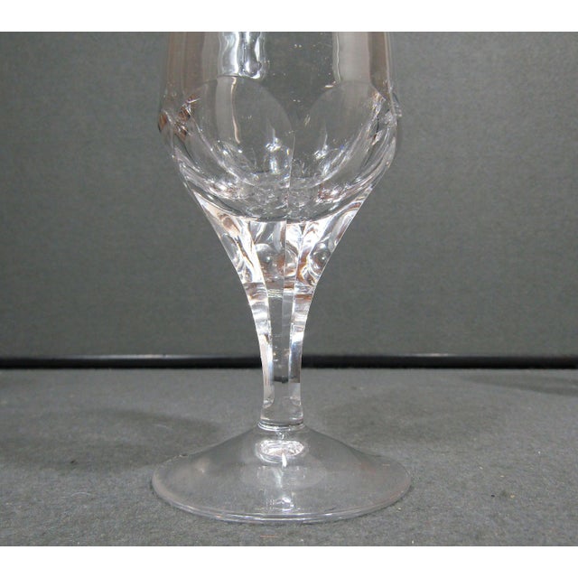 Transparent Vintage Josair Napoleon Cut Crystal Wine Glasses, Set of 4, 5 7/8 In For Sale - Image 8 of 9