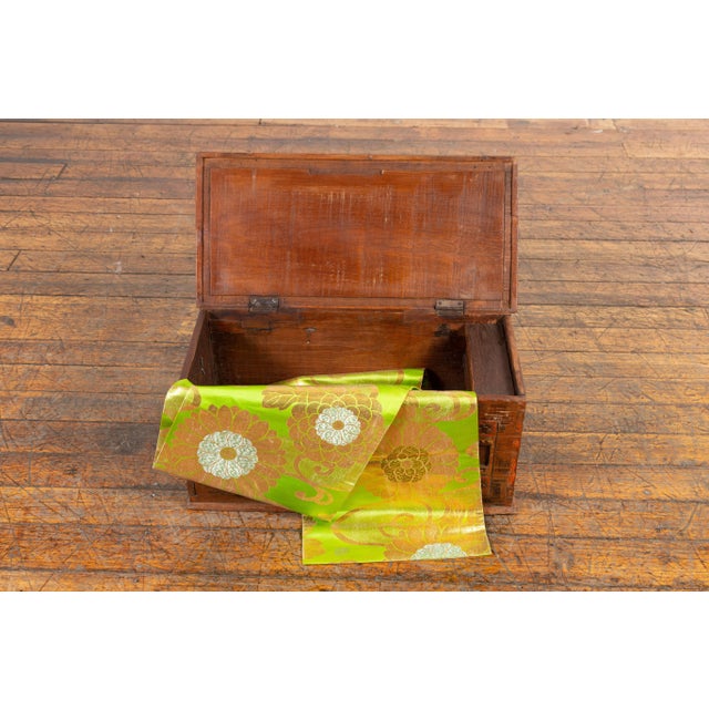 Indonesian 19th Century Blanket Chest with Carved Motifs and Lateral Handles For Sale In New York - Image 6 of 13