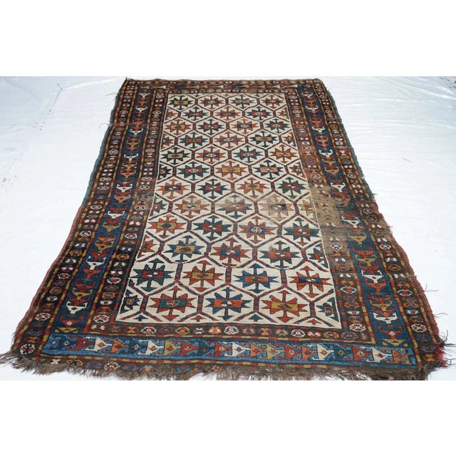 Antique Kazak Rug 4' x 8'1'' For Sale - Image 11 of 11