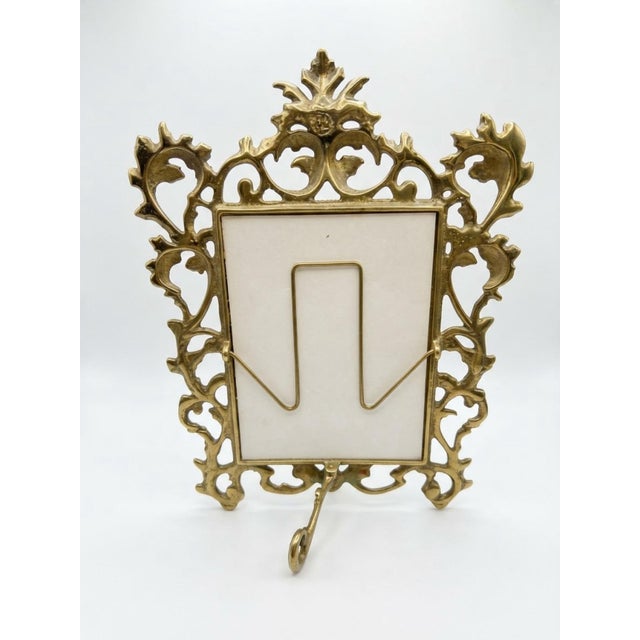 Virginia Metalcrafters Vintage Virginia Metalcrafters Rococo Style 5x7 Picture Frame For Sale - Image 4 of 6