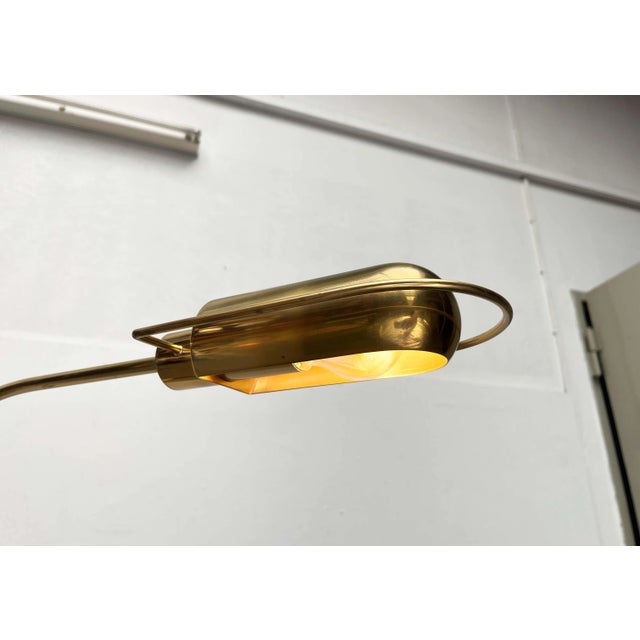 1970s Vintage German Hollywood Regency Model Exe Floor Lamp in Brass by Florian Schulz, 1970s For Sale - Image 5 of 18