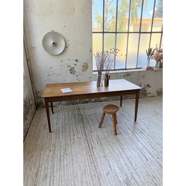1950s Oak Farmhouse Table with Spindle Legs, 1950 For Sale - Image 5 of 18