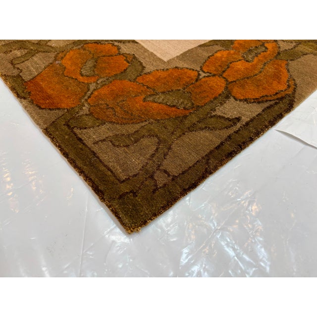 1980s 1980s Art Deco Chinese Rug, 8'1" X 10'2" For Sale - Image 5 of 5