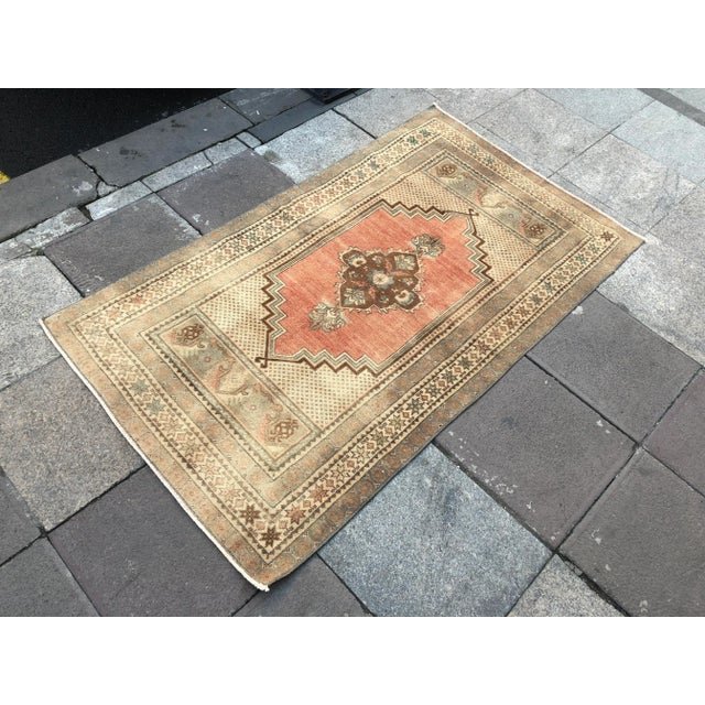 Tribal 1960s Turkish Tribal Faded Rug For Sale - Image 3 of 10