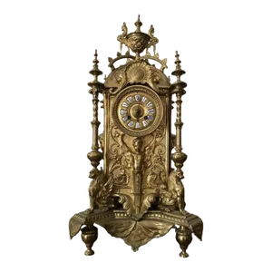 Large 19th Century Brass Clock
