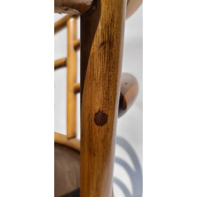 Coffee Late 20th Century Bentwood Bamboo Cane Swivel Dining Chairs Attributed to Brown Jordan | Set of 4 For Sale - Image 8 of 10