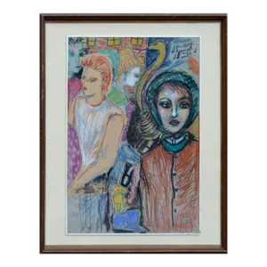 1980's Figurative -- David Bowie, Iman and Friends by Zoa Ace