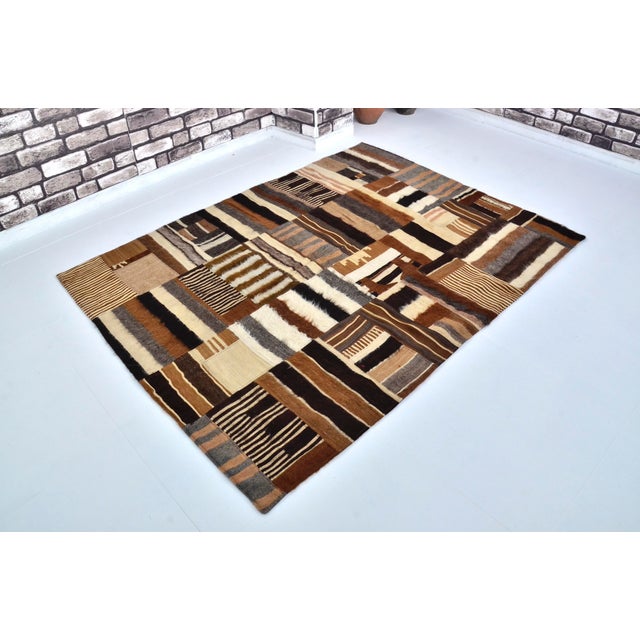 Turkish Angora Wool Vintage Anatolian Rug For Sale - Image 3 of 10