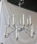14 Light Chandelier with candelabra base sockets throughout. Seven longer outer downward bands and seven shorter inner...