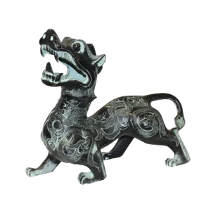 Chinese Oriental Green Bronze-Ware Home Decor Pixiu Display