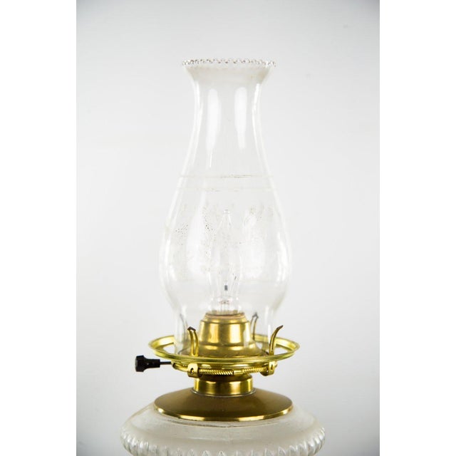 Late 19th Century Miller Lamp Co. Brass Converted Oil Lamp Chairish