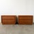 Mid-Century Modern 1980s Postmodern Nightstands in Caramel Burl Veneer – Pair For Sale - Image 3 of 10